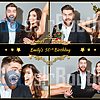 50th Black and Gold Birthday Horizontal