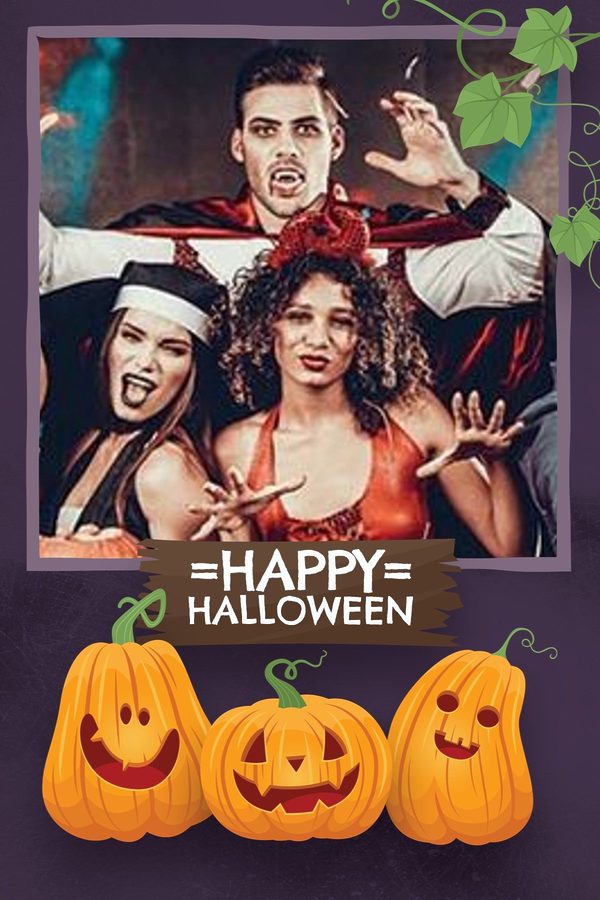 Happy Halloween Jack O Lanterns Vertical