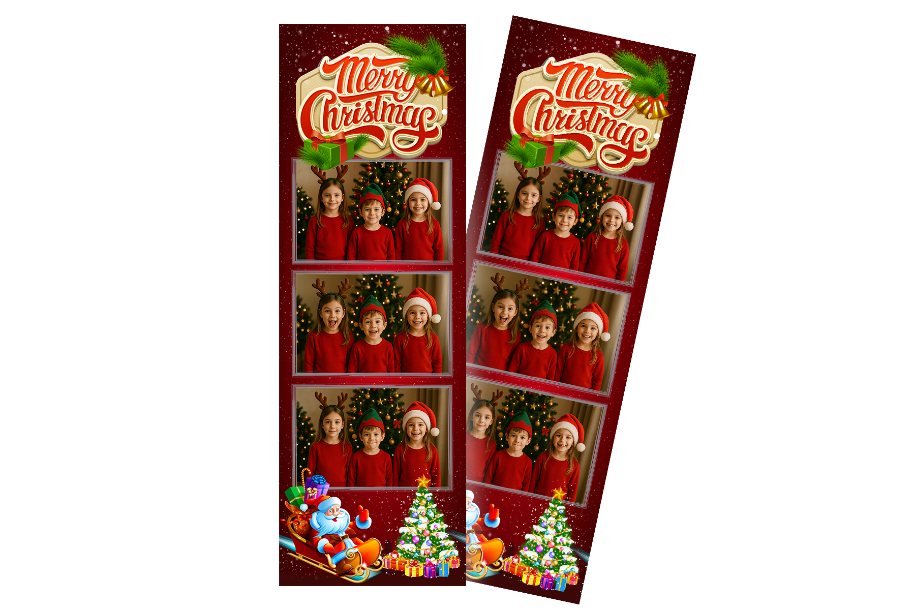 Red Christmas Ticket Template